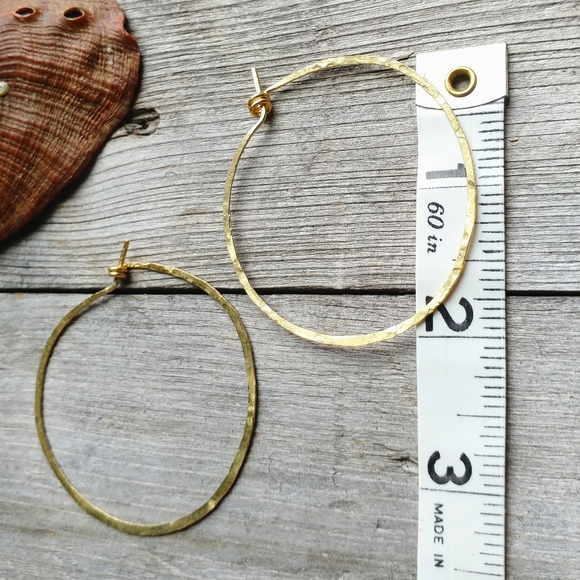 🌿"Not so Basic" 2 Inch Chola Hoops - Artisan-Made - Picture 4 of 7